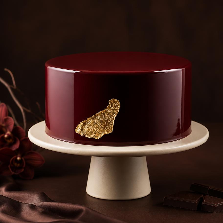Midnight — Burgundy mirror glaze